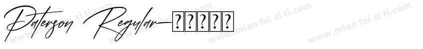 Paterson Regular字体转换